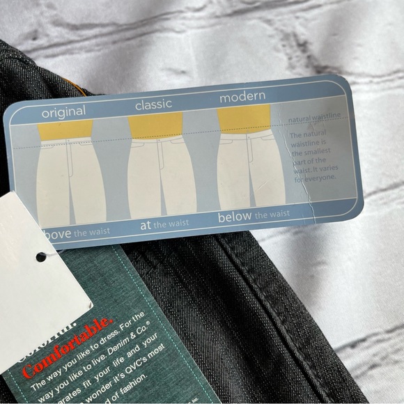 d & Co. NWT QVC Pants 1X Brand New With Tags Denim & Company - Picture 3 of 10